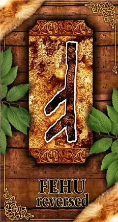 Fehu rune reversed reading meaning