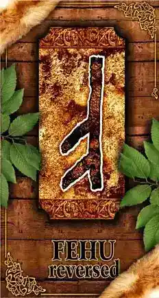Fehu rune reversed reading meaning