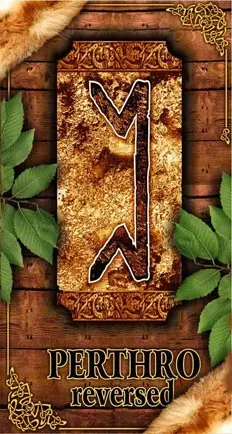 Perthro rune reversed reading meaning