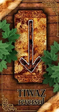 Teiwaz rune reversed reading meaning